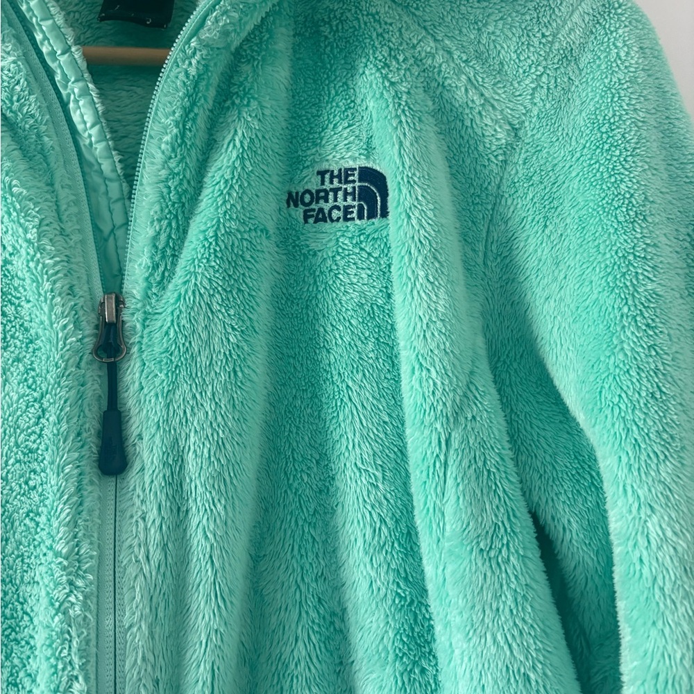 The North Face Woman’s Mint Green Fleece Jacket zip up Small